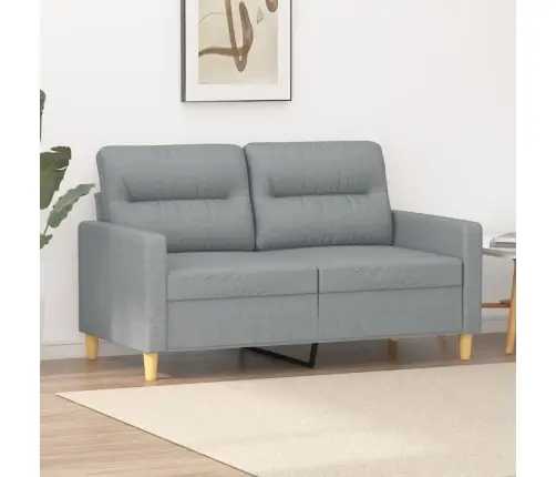 Divvietīgs Dīvāns, Gaiši Pelēks, 120 Cm, Audums Vidaxl