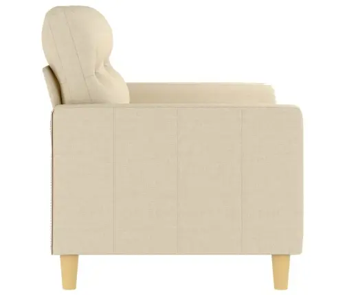 Divvietīgs Dīvāns, Krēmkrāsas Audums, 120 Cm Vidaxl
