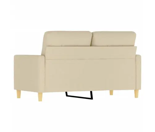 Divvietīgs Dīvāns, Krēmkrāsas Audums, 120 Cm Vidaxl
