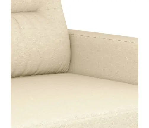 Divvietīgs Dīvāns, Krēmkrāsas Audums, 120 Cm Vidaxl