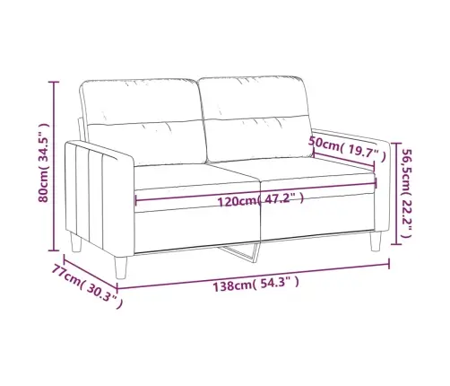 Divvietīgs Dīvāns, Melns Audums, 120 Cm Vidaxl