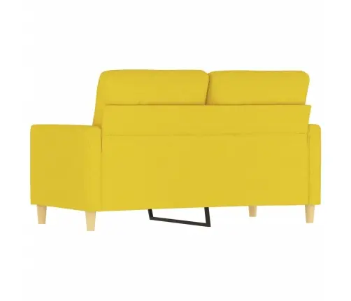Divvietīgs Dīvāns, Gaiši Dzeltens Audums, 120 Cm Vidaxl