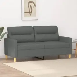 Dvivietė Sofa, Tamsiai Pilkos Spalvos, 140cm Audinys