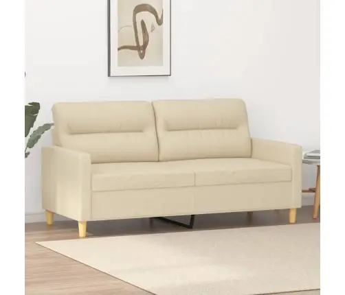 Dvivietė Sofa, Kreminės Spalvos, 140cm Audinys
