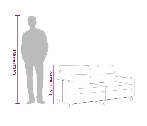 Divvietīgs Dīvāns, Melns Audums, 140 Cm Vidaxl