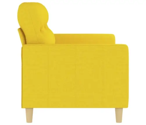 Divvietīgs Dīvāns, Gaiši Dzeltens Audums, 140 Cm Vidaxl