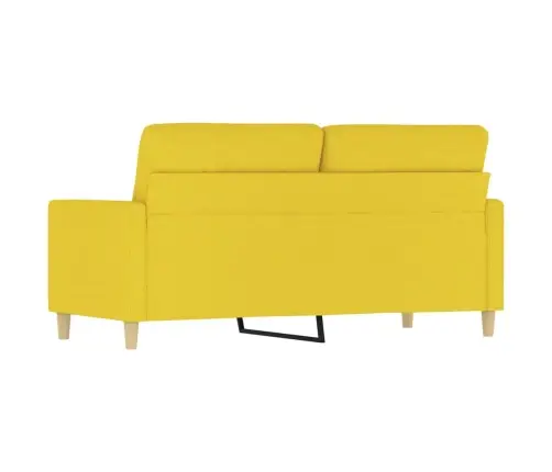 Divvietīgs Dīvāns, Gaiši Dzeltens Audums, 140 Cm Vidaxl