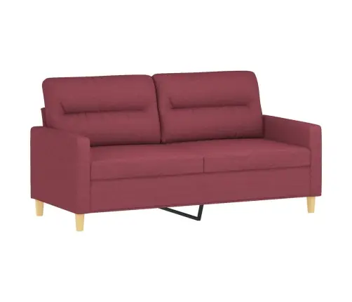 Divvietīgs Dīvāns, Vīnsarkans Audums, 140 Cm Vidaxl