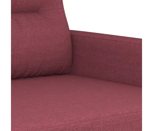 Divvietīgs Dīvāns, Vīnsarkans Audums, 140 Cm Vidaxl
