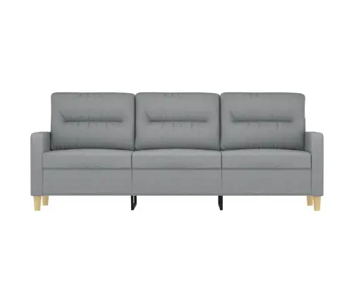 Trīsvietīgs Dīvāns, Gaiši Pelēks Audums, 180 Cm Vidaxl