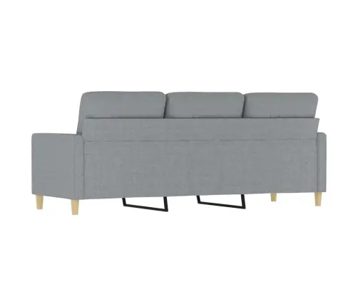 Trīsvietīgs Dīvāns, Gaiši Pelēks Audums, 180 Cm Vidaxl