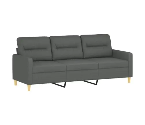 Trivietė Sofa, Tamsiai Pilkos Spalvos, 180cm Audinys