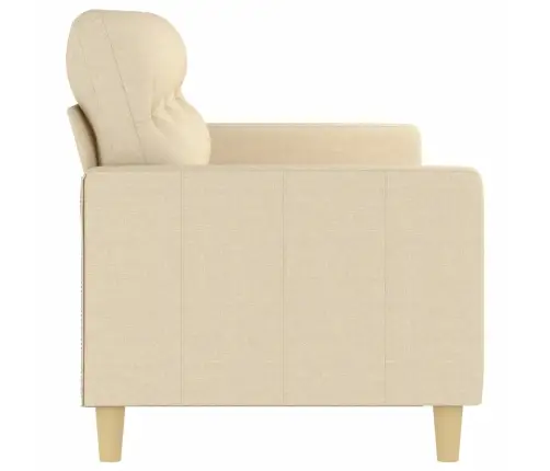 Trīsvietīgs Dīvāns, Krēmkrāsas Audums, 180 Cm Vidaxl