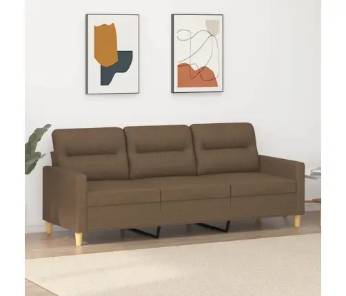 Trivietė Sofa, Rudos Spalvos, 180cm Audinys