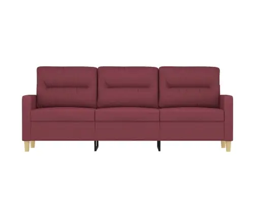 Trīsvietīgs Dīvāns, Vīnsarkans Audums, 180 Cm Vidaxl