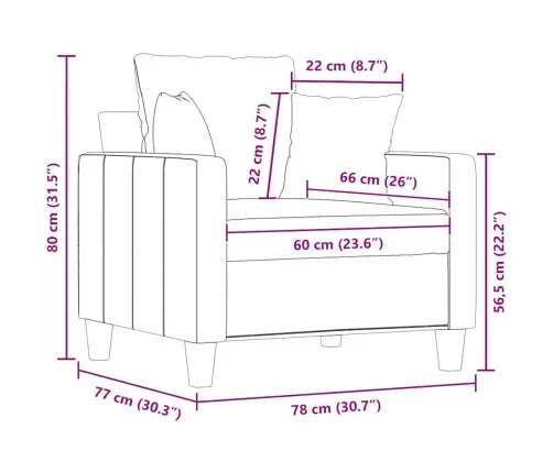 Atpūtas Krēsls, Krēmkrāsas, 60 Cm, Audums Vidaxl