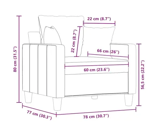 Krėslas, Juodos Spalvos, 60cm Audinys