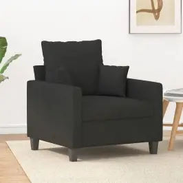 Atpūtas Krēsls, Melns, 60 Cm, Audums Vidaxl Atpūtas Krēsls, Melns, 60 Cm, Audums Vidaxl