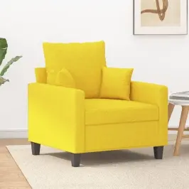 Krėslas, Šviesiai Geltonos Spalvos, 60cm Audinys