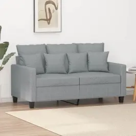 Divvietīgs Dīvāns, Gaiši Pelēks, 120 Cm, Audums Vidaxl