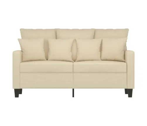 Divvietīgs Dīvāns, Krēmkrāsas Audums, 120 Cm Vidaxl