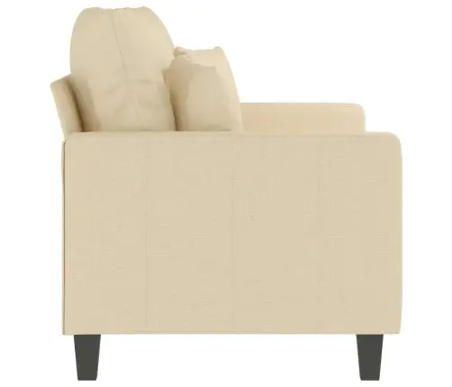 Divvietīgs Dīvāns, Krēmkrāsas Audums, 120 Cm Vidaxl