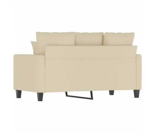 Divvietīgs Dīvāns, Krēmkrāsas Audums, 120 Cm Vidaxl