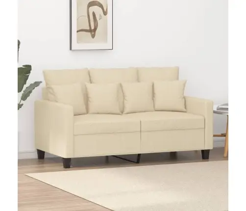 Divvietīgs Dīvāns, Krēmkrāsas Audums, 120 Cm Vidaxl