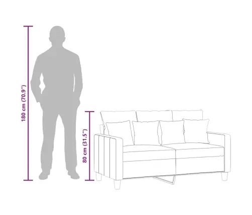 Divvietīgs Dīvāns, Melns Audums, 120 Cm Vidaxl