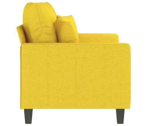 Divvietīgs Dīvāns, Gaiši Dzeltens Audums, 120 Cm Vidaxl