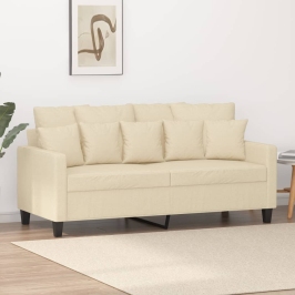 Dvivietė Sofa, Kreminės Spalvos, 140cm Audinys