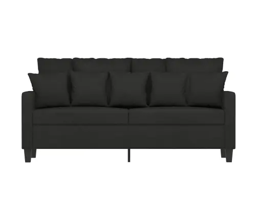 Dvivietė Sofa, Juodos Spalvos, 140cm Audinys
