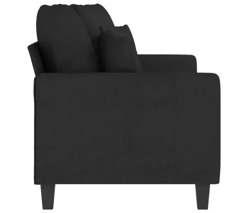 Dvivietė Sofa, Juodos Spalvos, 140cm Audinys