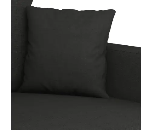 Dvivietė Sofa, Juodos Spalvos, 140cm Audinys