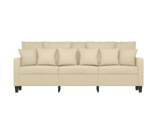 Kolmekohaline Diivan, Kreemjasvalge, 180 Cm Kangas