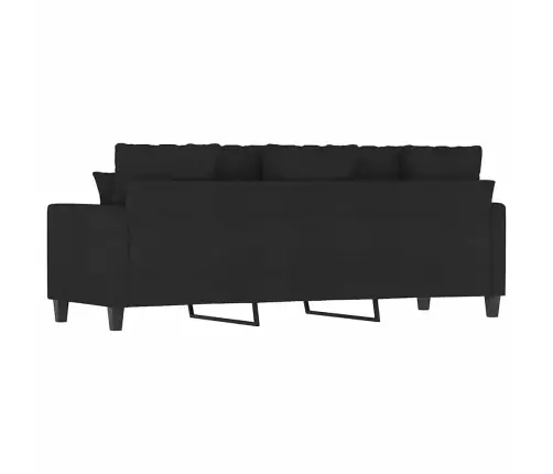 Trivietė Sofa, Juodos Spalvos, 180cm Audinys