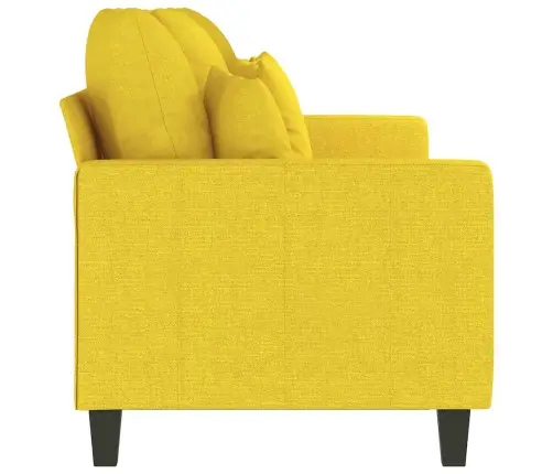 Kolmekohaline Diivan, Helekollane 180 Cm Kangas