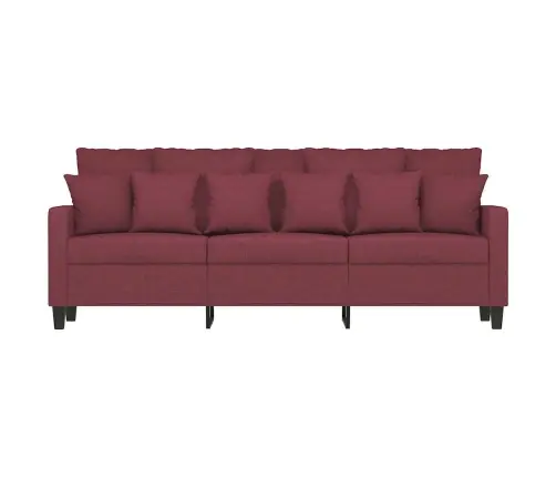 Trīsvietīgs Dīvāns, Vīnsarkans Audums, 180 Cm Vidaxl