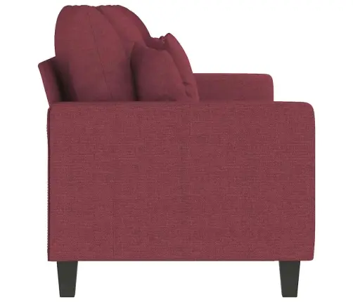 Trīsvietīgs Dīvāns, Vīnsarkans Audums, 180 Cm Vidaxl