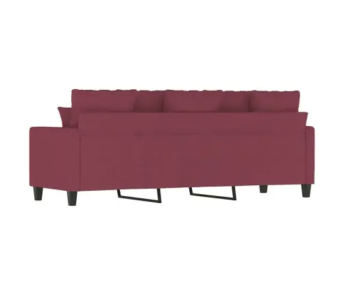 Trīsvietīgs Dīvāns, Vīnsarkans Audums, 180 Cm Vidaxl