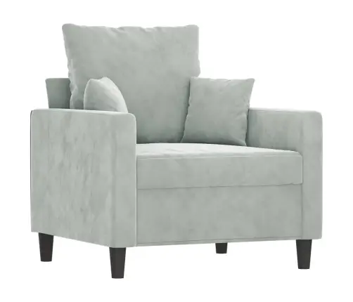 Atpūtas Krēsls, Gaiši Pelēks, 60 Cm, Samts Vidaxl