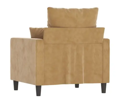 Krėslas, Rudos Spalvos, 60cm Aksomas