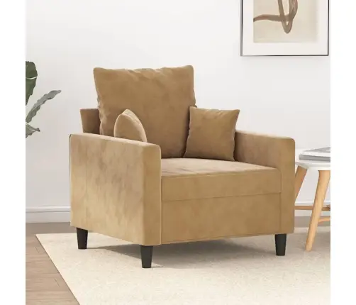 Krėslas, Rudos Spalvos, 60cm Aksomas