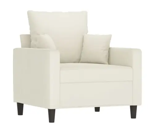 Atpūtas Krēsls, Krēmkrāsas, 60 Cm, Samts Vidaxl