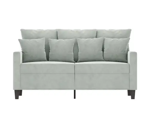 Divvietīgs Dīvāns, Gaiši Pelēks, 120 Cm, Samts Vidaxl