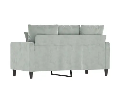 Divvietīgs Dīvāns, Gaiši Pelēks, 120 Cm, Samts Vidaxl