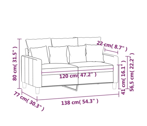 2-Kohaline Diivan, Tumehall, 120 cm Samet