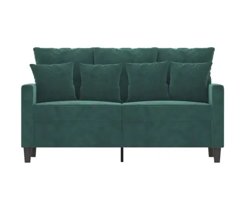 Divvietīgs Dīvāns, Tumši Zaļš, 120 Cm, Samts Vidaxl