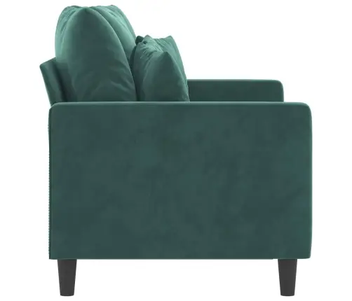 Divvietīgs Dīvāns, Tumši Zaļš, 120 Cm, Samts Vidaxl