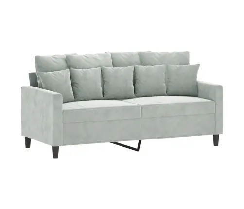 Divvietīgs Dīvāns, Gaiši Pelēks, 140 Cm, Samts Vidaxl